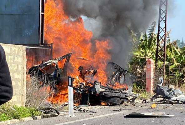 الجنوب تحت القصف والغارات.. مقتل شخصين في استهداف سيارة في البازورية (فيديو)