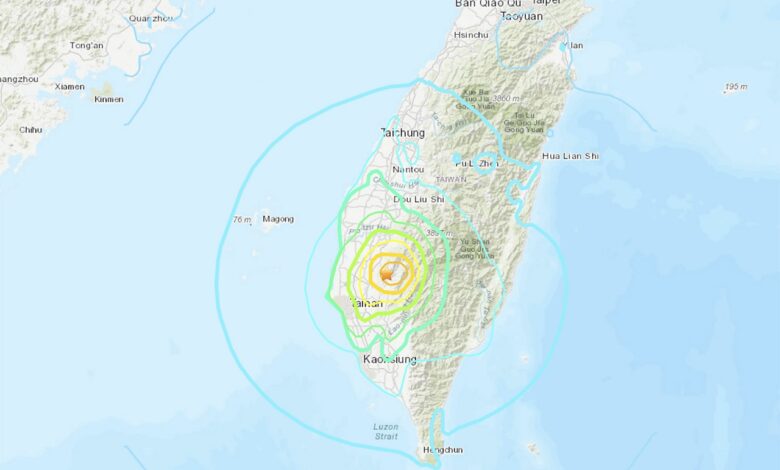 زلزال قوي يضرب تايوان: إصابة العشرات وتضرر بعض المنشآت