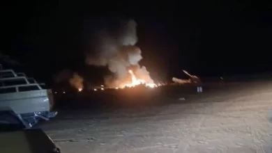 تحطم مروحية في قاعدة السارة